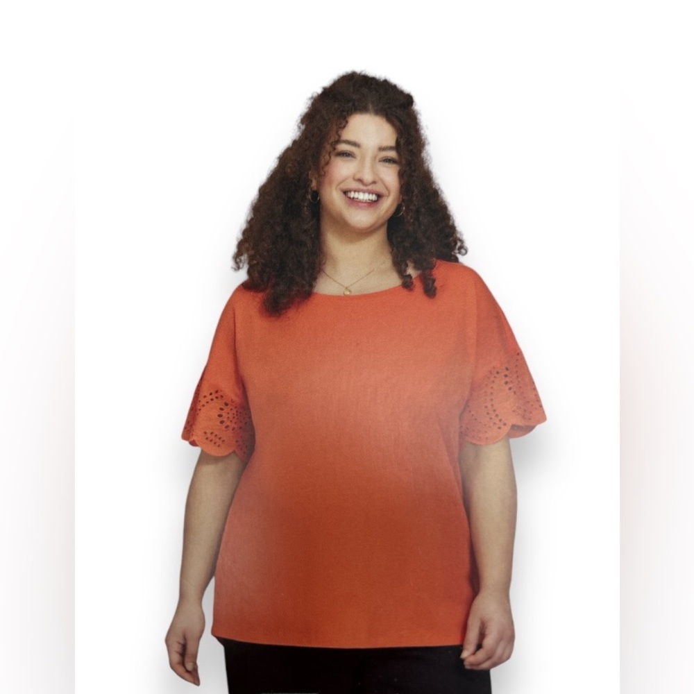 Serra Orange Knit Top